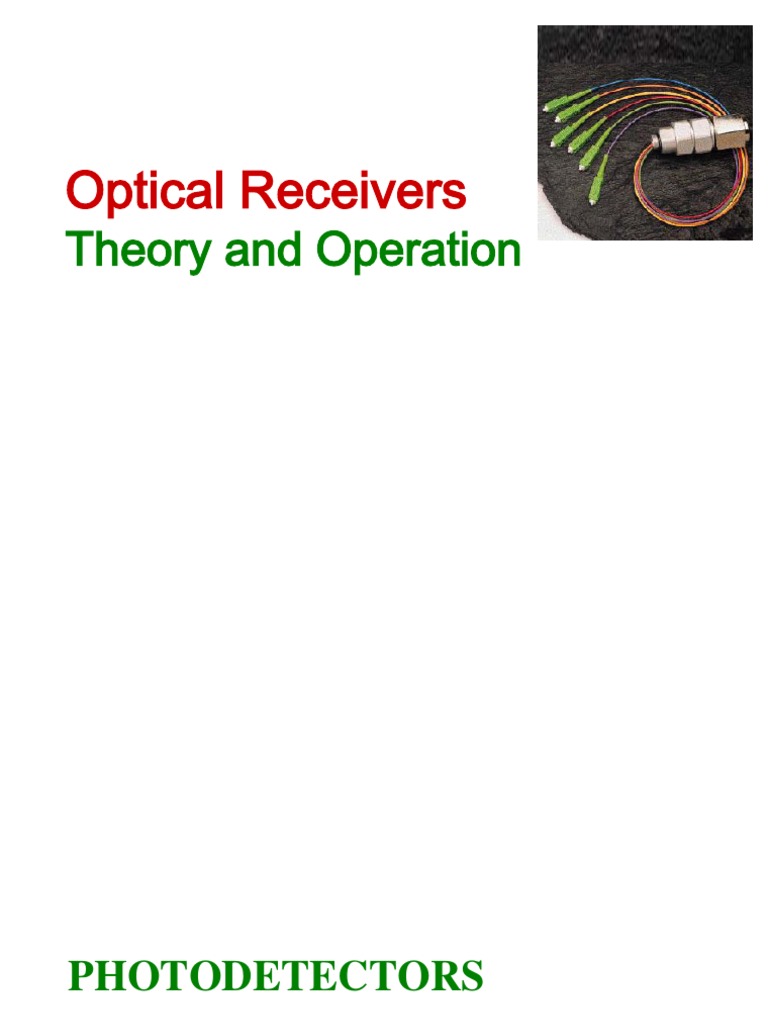 Module 3 photodetector.pdf PDF Signal To Noise Ratio Computer
