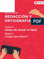 Redacción y Ortografía Unidad 1