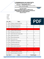 Daftar Hadir Peserta Siswa XI AM 1