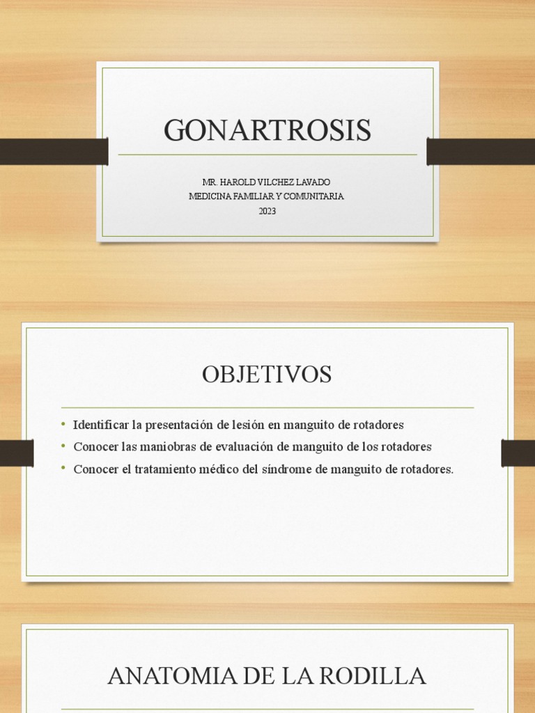 Gonartrosis 2023 | PDF | Rodilla | Articulación