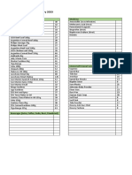 Store Price List