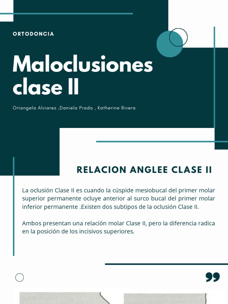 Clase Ii Pdf Ortodoncia Odontología