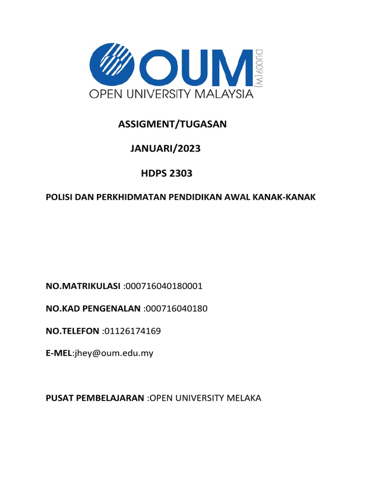 Assigment Hdps 2303 Pdf