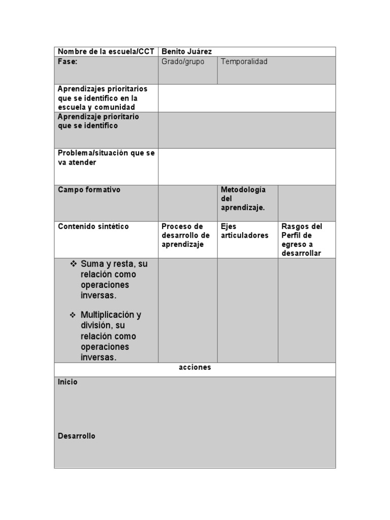 Plano Didactico 4 | PDF