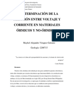 I2. Determinación de La Relación Entre Voltaje Y Corriente en Materiales Óhmicos Y No-Óhmicos