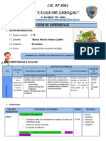 Sesión de Aprendizaje: Mesadepartes.5001luisadesabogal@drec - Edu.pe