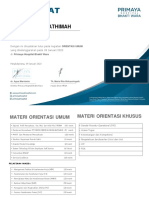 Sertifikat Orientasi Dasar - PHBW Sayyidatina Fathimah Farmasi PDF