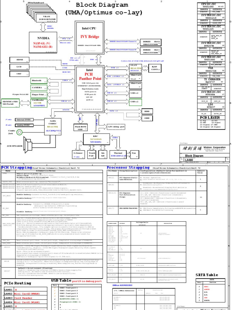 Lenovo B590 Motherboard Schematic | PDF | Manufactured Goods | Computer ...