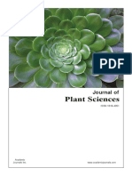 Plant Sciences: Journal of
