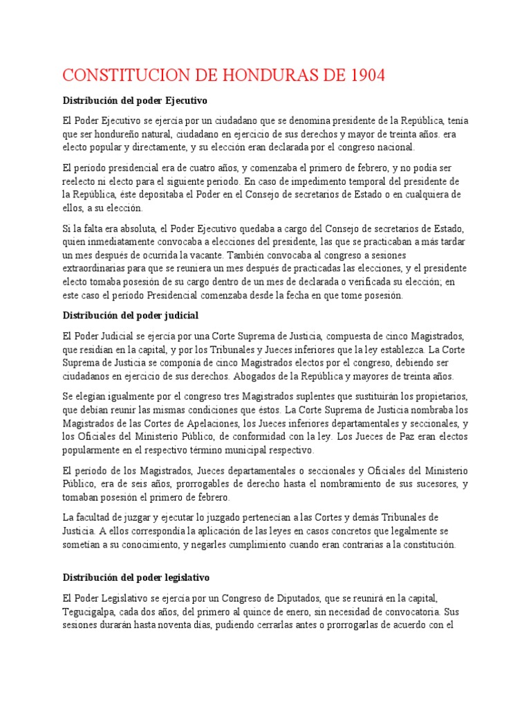 Constitucion de 1904 Descargar gratis PDF Responsabilidad Gobierno