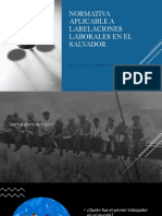Normativa Aplicables A Las Relaciones Laborales en El Salvador