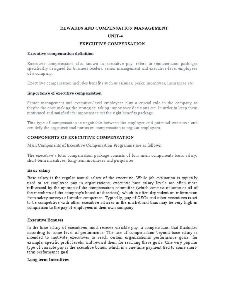 REWARDS AND COMPENSATION MANAGEMENT-unit 4 | PDF | Cost Of Living ...