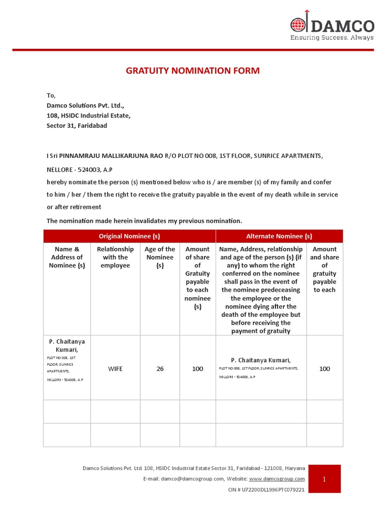 Gratuity nomination form pdf justice crime violence