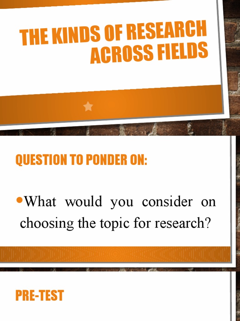 Types of Research Across Fields | PDF
