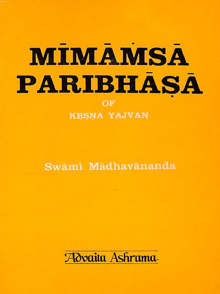 Mimamsa Paribhasa | PDF