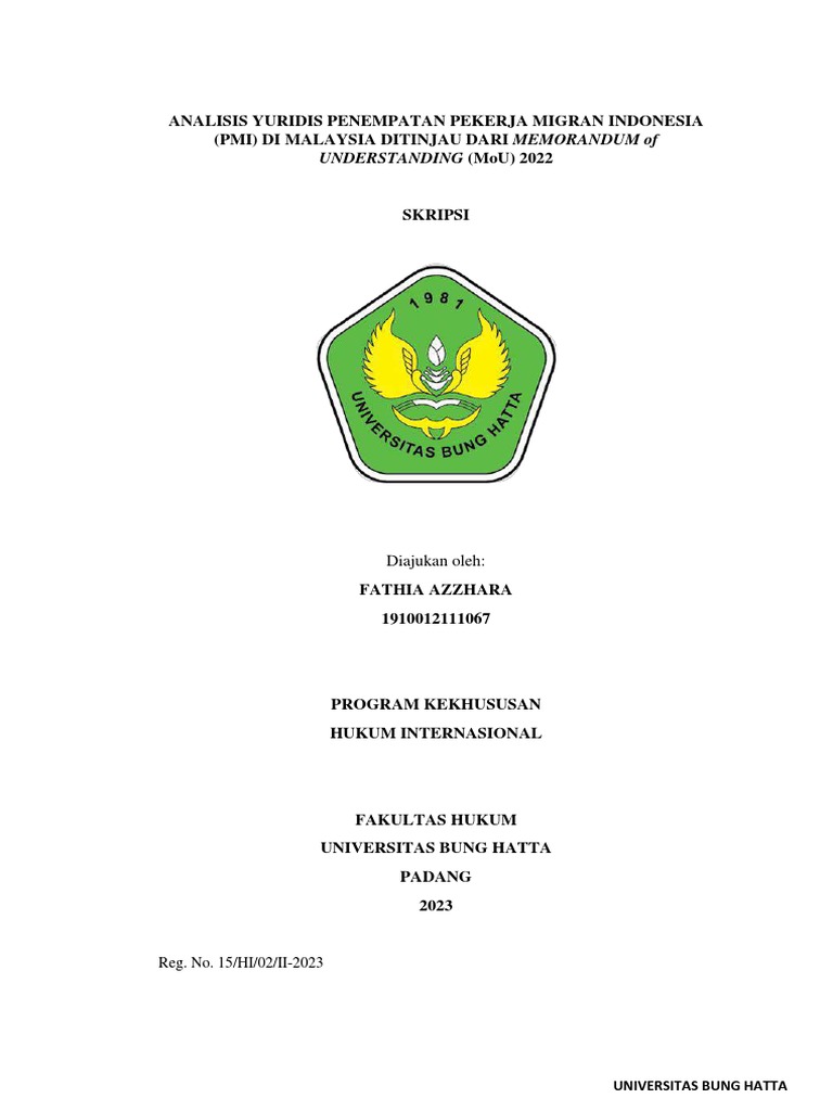 Juridical Analysis of Indonesian Migrant Workers in Malaysia | PDF