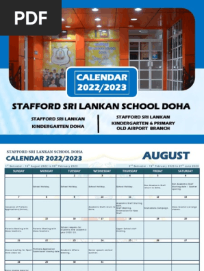 Stafford Calendar 2022-2023