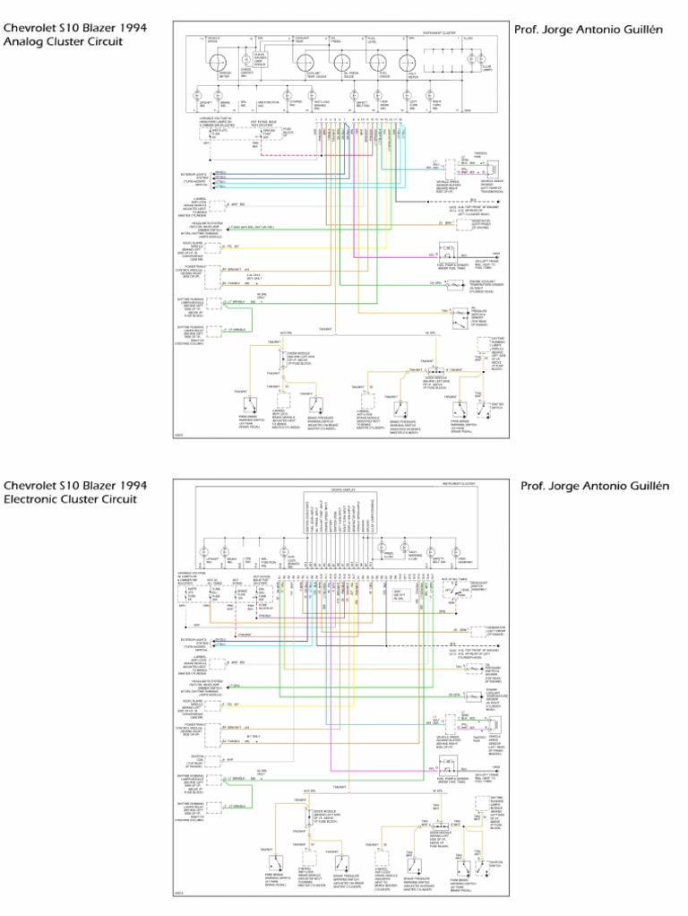 Chevrolet S10 Blazer 1994 Cluster Circuit | PDF