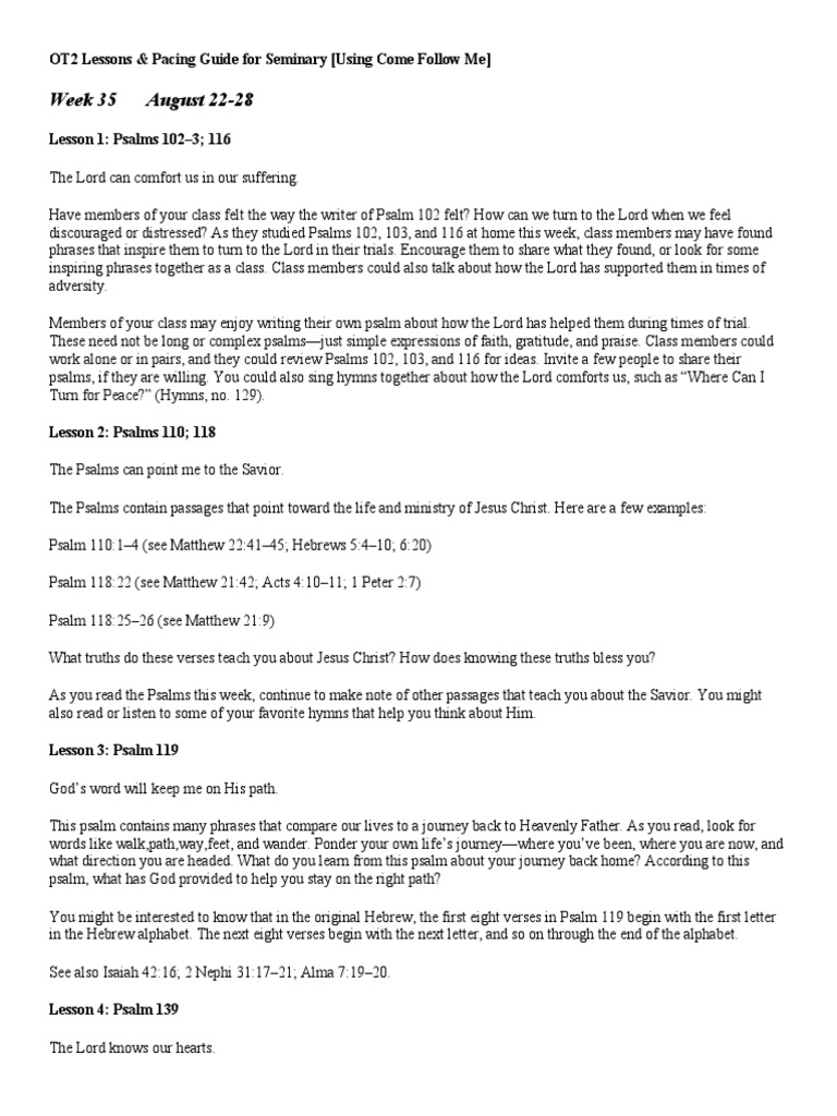 OT2 Lessons Seminary Come Follow Me Joy 1 PDF PDF Daniel (Biblical
