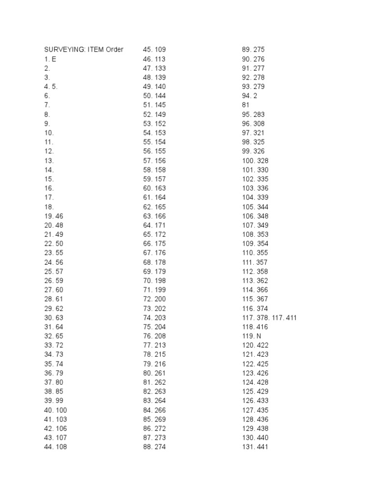 Surveying Problems Numbers | PDF
