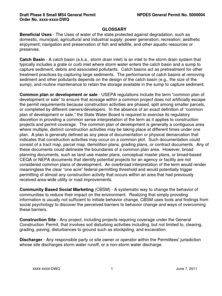 Phase II Small MS4 General Permit Guide | PDF | Stormwater | Clean ...