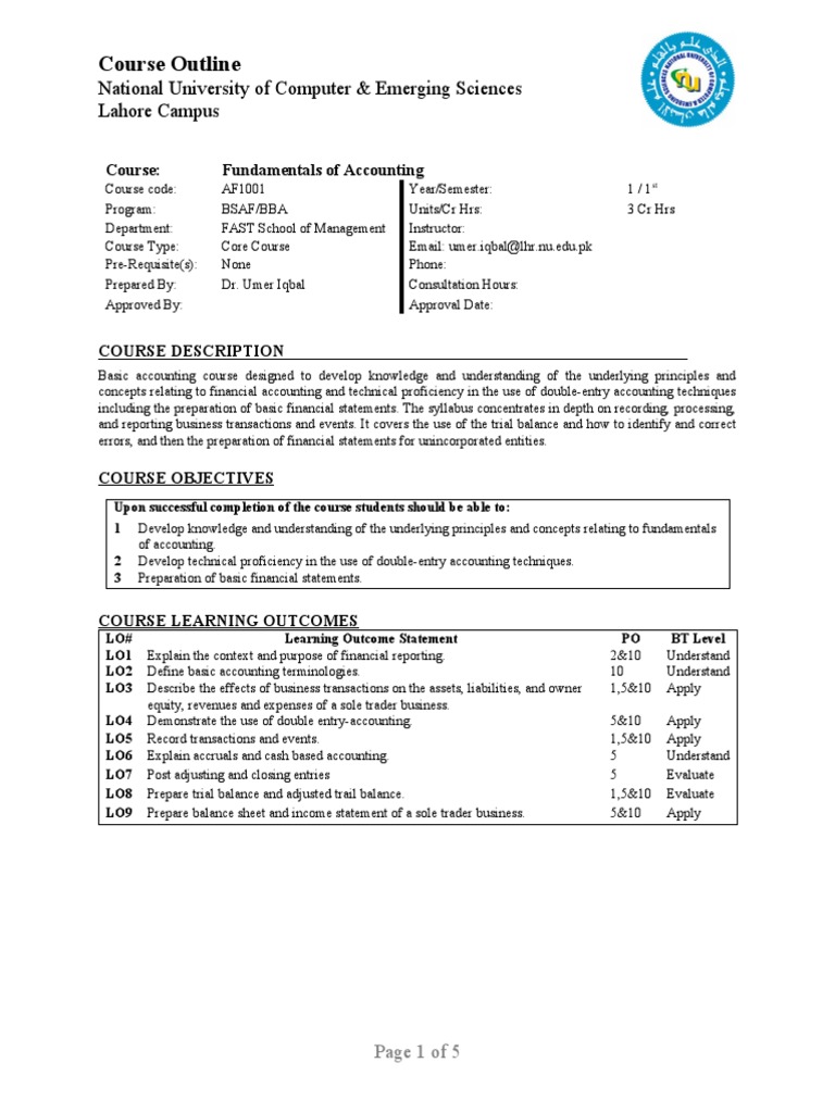 Fundamentals of Accounting Fall 2022 | PDF | Academic Dishonesty ...