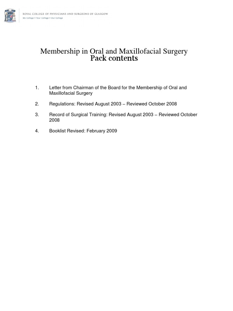 MOMS Examination Guidelines and Info | PDF | Oral And Maxillofacial ...