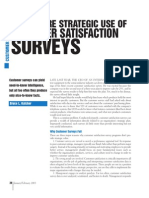 Make strategic use of customer satisfaction surveys
