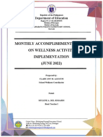 Mahabang Parang Es - 2022 Wellness Activity Accomplishment - June