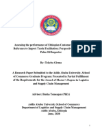 Assessing Ethiopian Customs' Performance in Import Trade