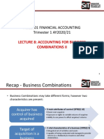 ACC2001 Lecture 8 Business Combinations II