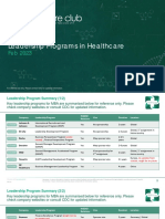 Leadership Programs in Healthcare - INSEAD Healthcare Club