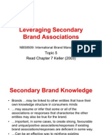 TOPIC 6 Leveraging Secondary Brand Associations - Building Brand Equity - 17-1-11