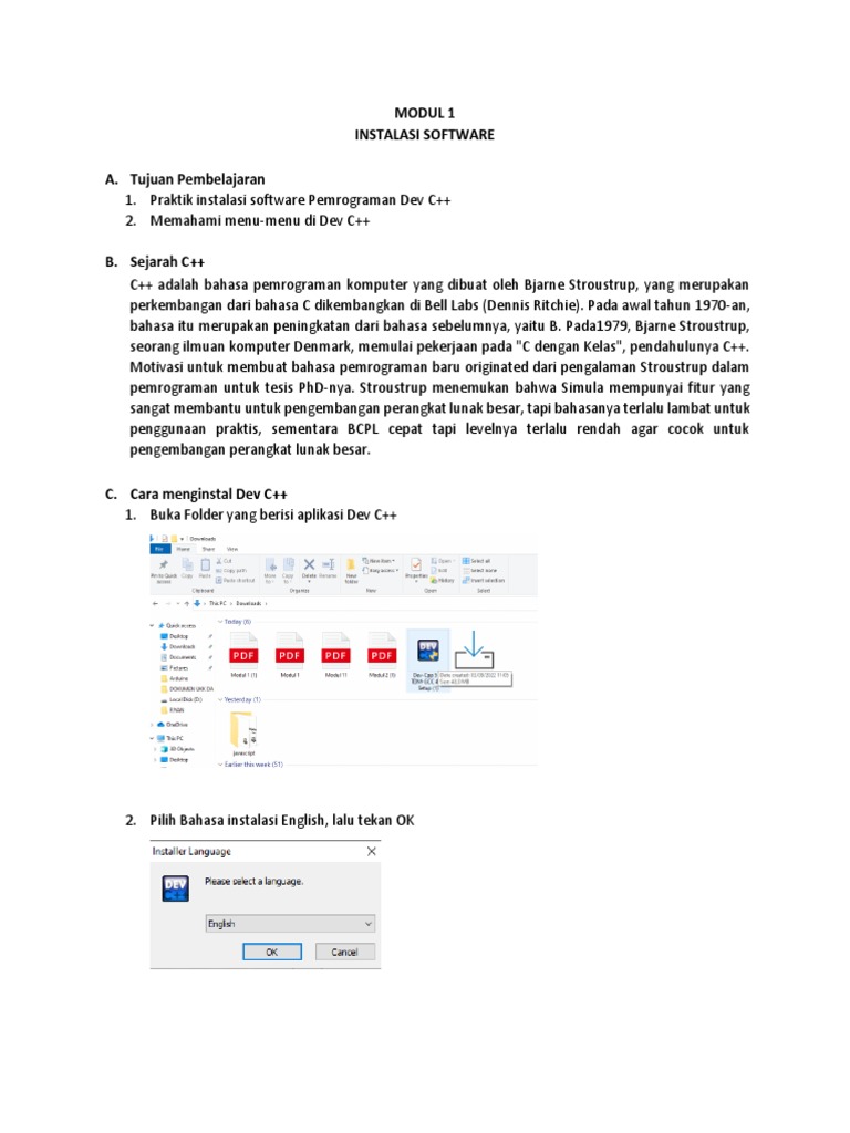 Panduan Instalasi Dev C++ dan Fitur Utama | PDF