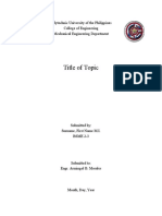 Cover Page Template Individual