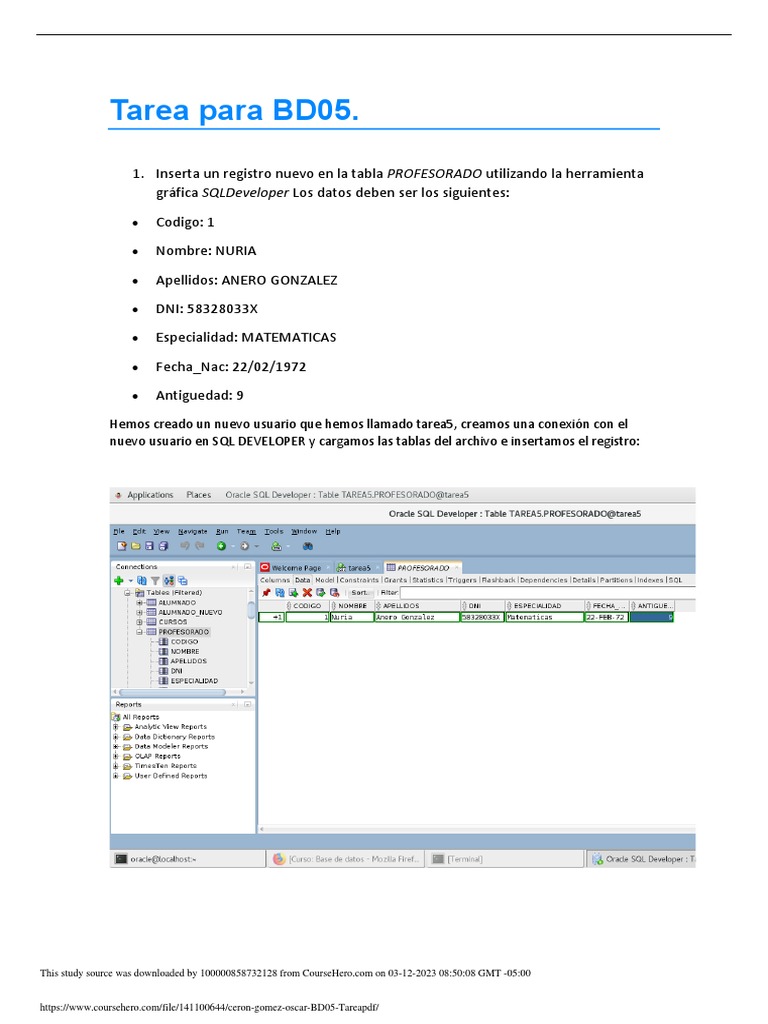 Inserción y gestión de datos en SQL | PDF | SQL | Software