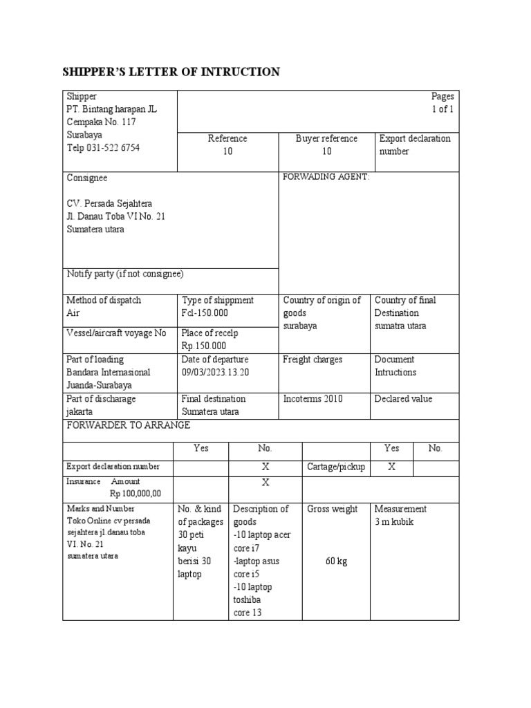 Dokumen Layanan Logistik Pengiriman | PDF
