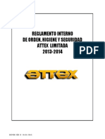 Reglamento interno de seguridad ATTEX