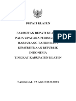 0817 Sambutan Bupati Klaten Pada Upacara Peringatan Hut Ke 76 Republik Indonesia PDF