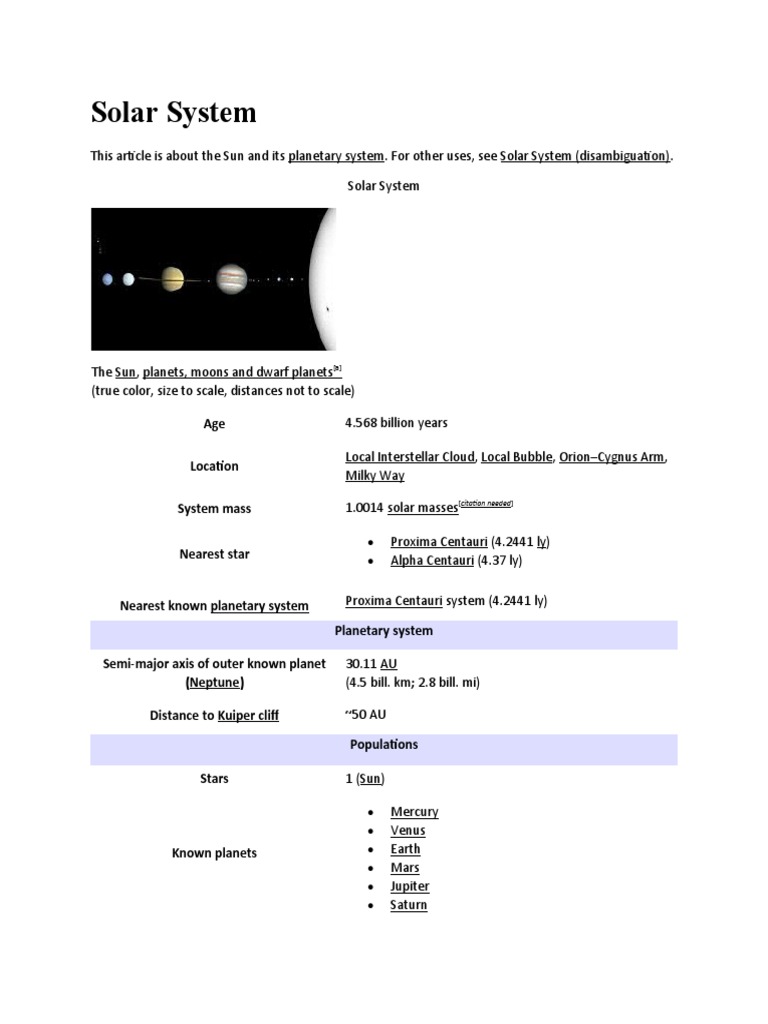 Solar System | PDF | Solar System | Planets