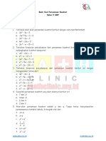 Latihan Soal Persamaan Kuadrat Mathclinic - My.id Ladangilmu - My.id PDF