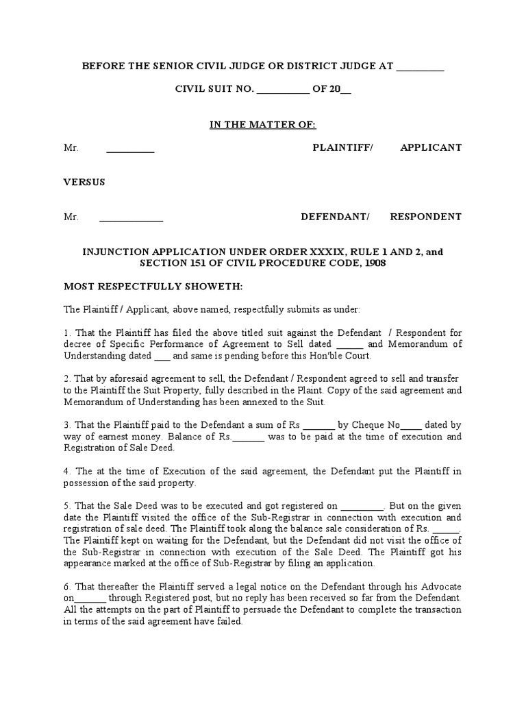 Temporary InjunctionSample and Facts PDF Lawsuit Defamation