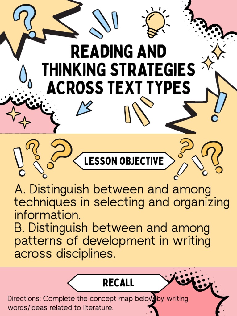 Reading and Thinking Strategies Across Text Types PDF PDF
