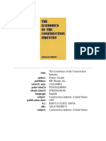 The Economics of The Construction Industry (Gerald Finkel) PDF