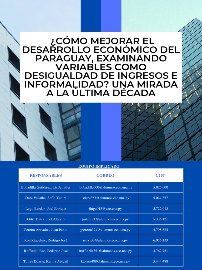 La Influencia de La Desigualdad en El Desarrollo Económico Del Py | PDF ...