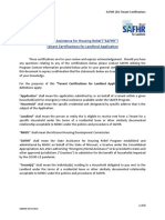 SAFHR Landlord Application - Tenant Certifications PDF