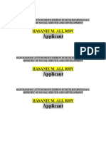 Applicant: Hasanie M. Ali, RSW