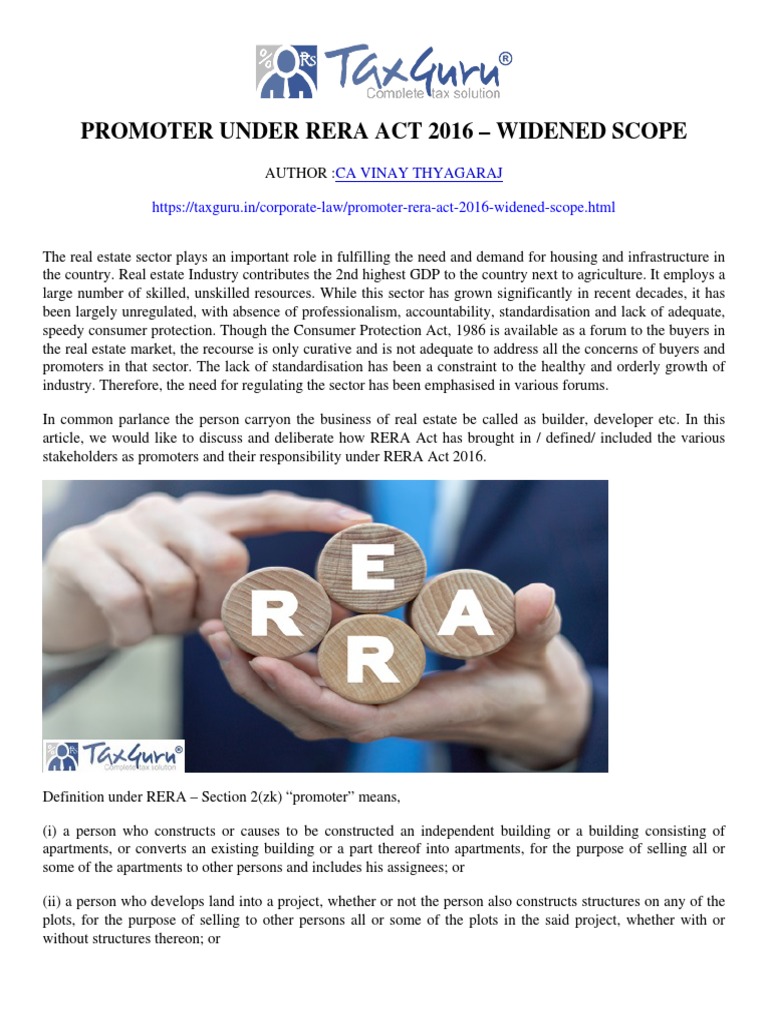 promoter-under-rera-act-2016-widened-scope-taxguru-in-pdf