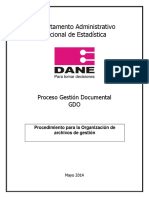 Departamento Administrativo Nacional de Estadística: Proceso Gestión Documental GDO