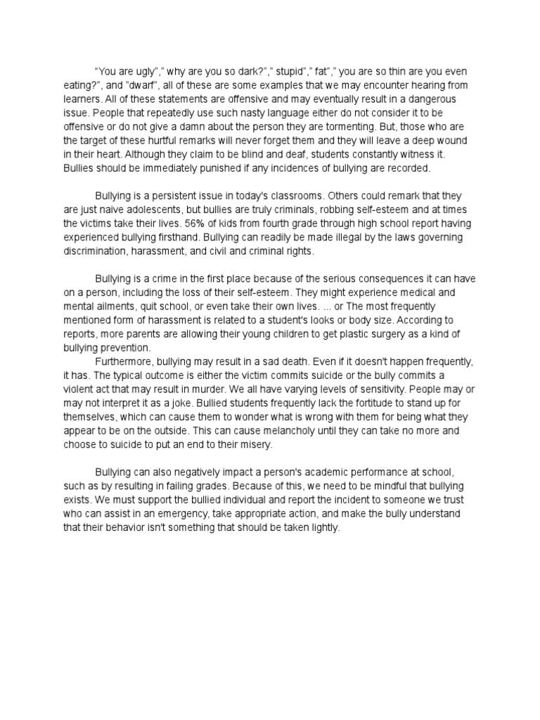 the-negative-impacts-of-bullying-and-the-need-to-take-action-to-prevent